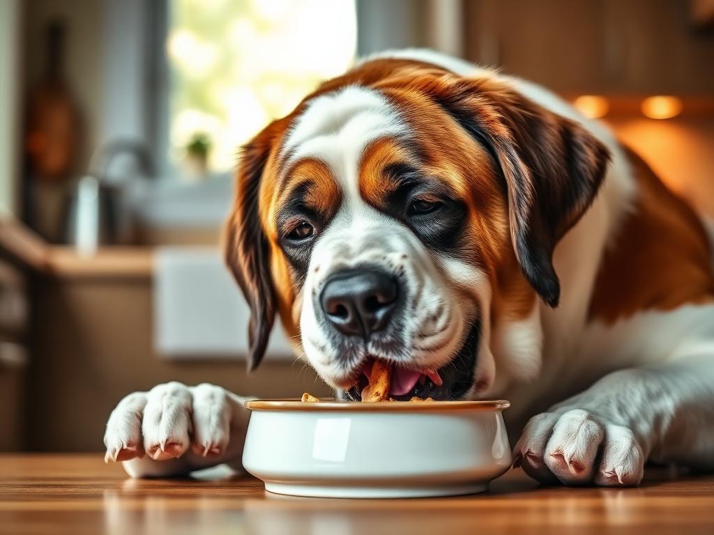 Alimentación correcta: cuánto come un San Bernardo