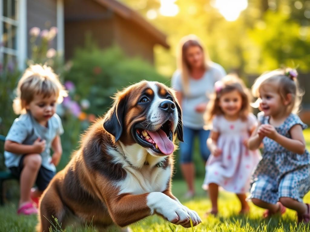 ¿Es el San Bernardo bueno con niños?